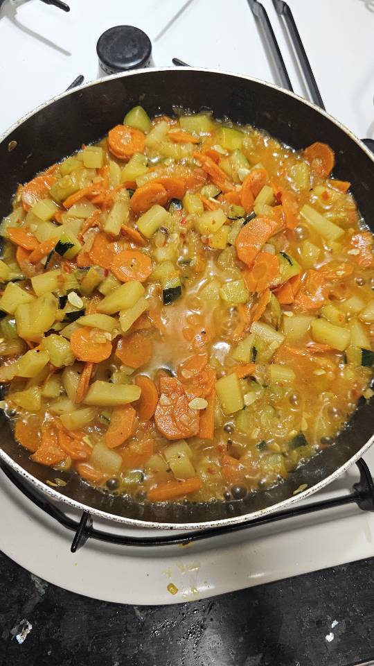Salteado de verduras con arroz 