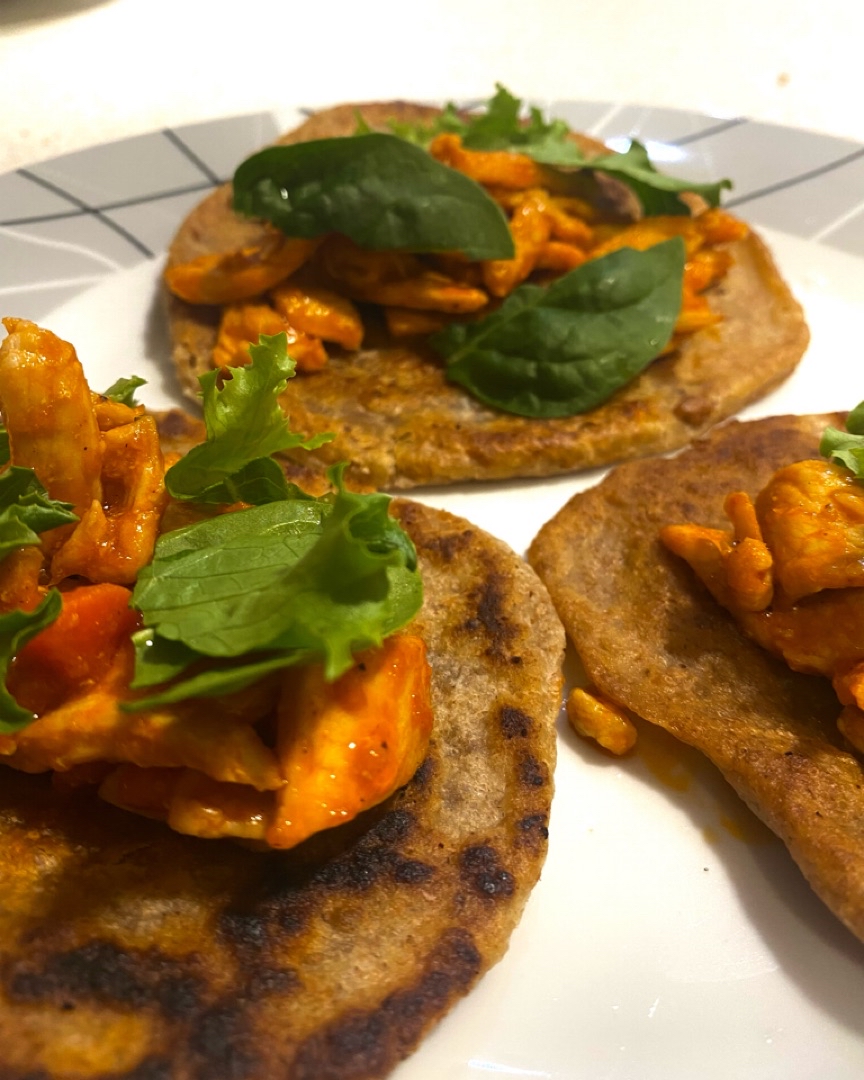 Tortilla integrales con pollo Tortilla integrales con pollo