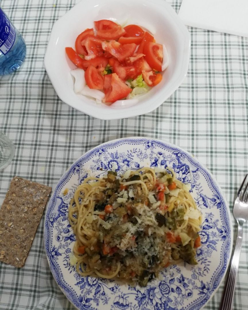 Espagueti con verduras Espagueti con verduras