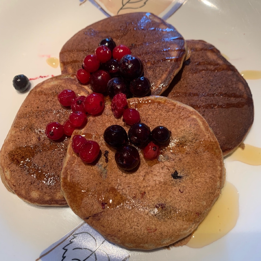 Pancakes de banana y avena 