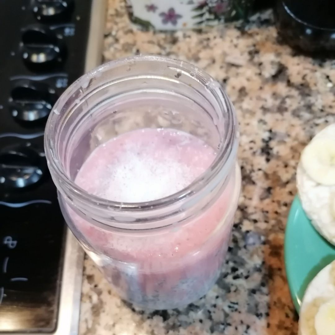 Smoothie de frambuesa y platano Smoothie de frambuesa y platano