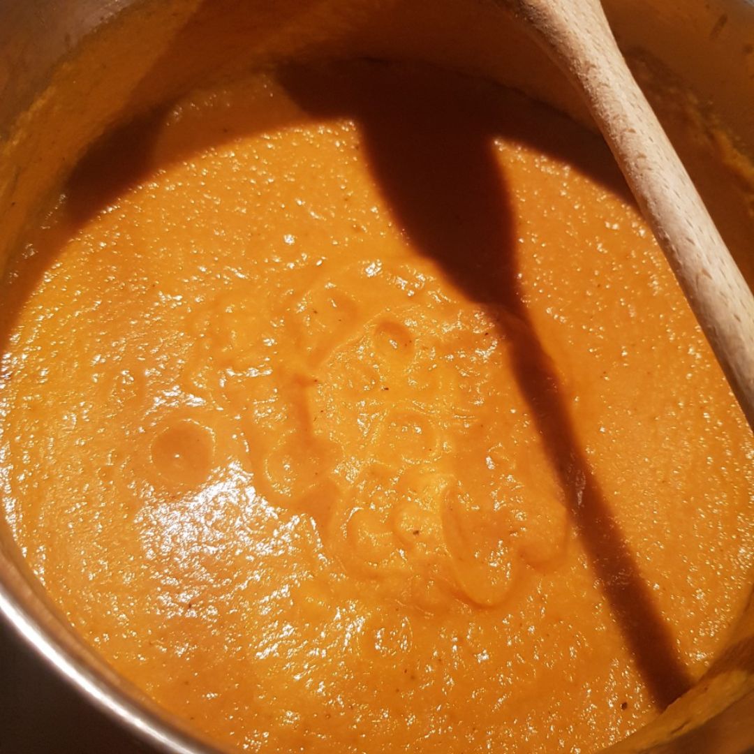 Crema de calabaza, zanahoria y soja texturizada Paso 4 Crema de calabaza, zanahoria y soja texturizada Paso 4