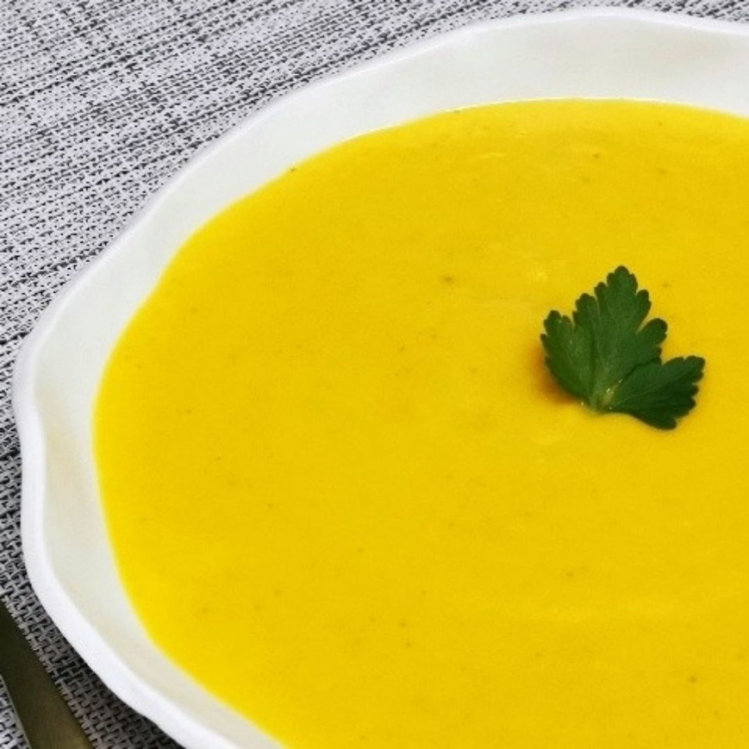 Crema de calabaza con mascarpone Crema de calabaza con mascarpone