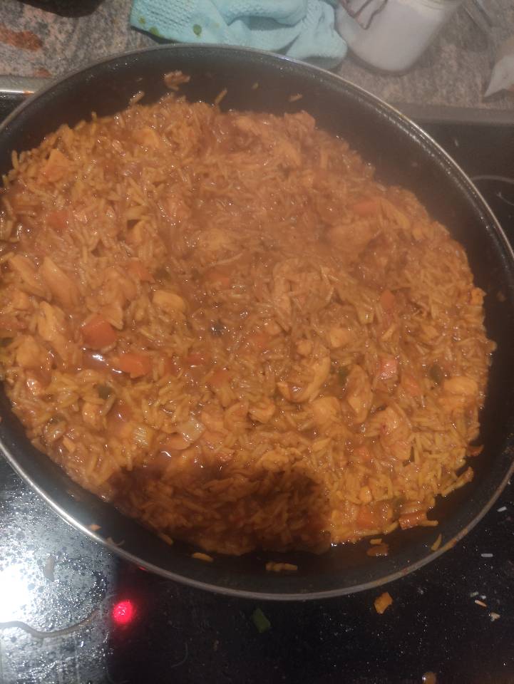 Arroz con pollo y cúrcuma 