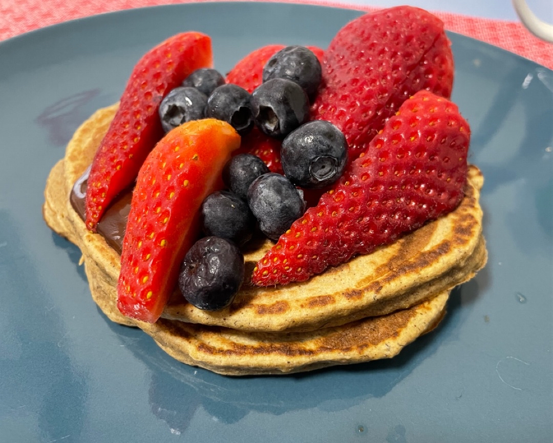 Tortitas de plátano, avena y canela