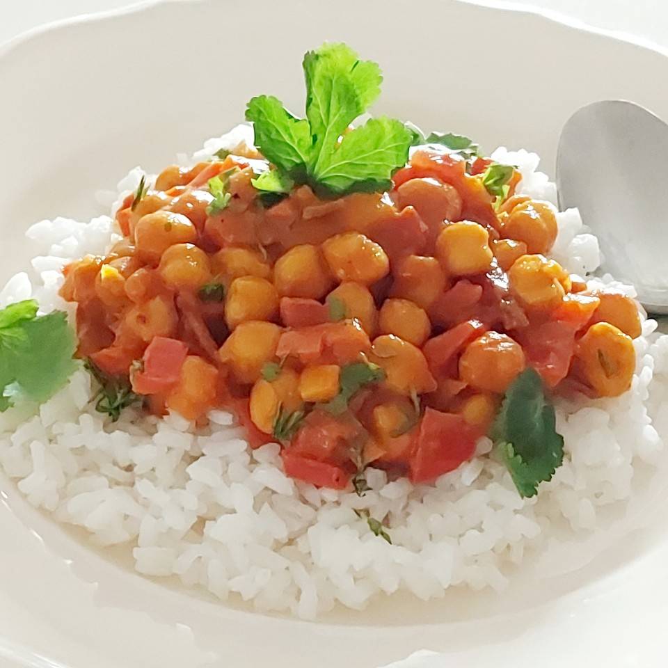 Garbanzos exóticos con arroz Garbanzos exóticos con arroz