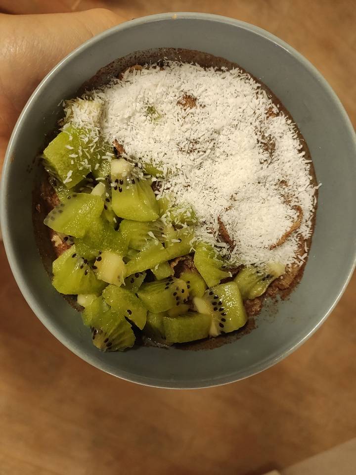Porridge de kiwi y coco