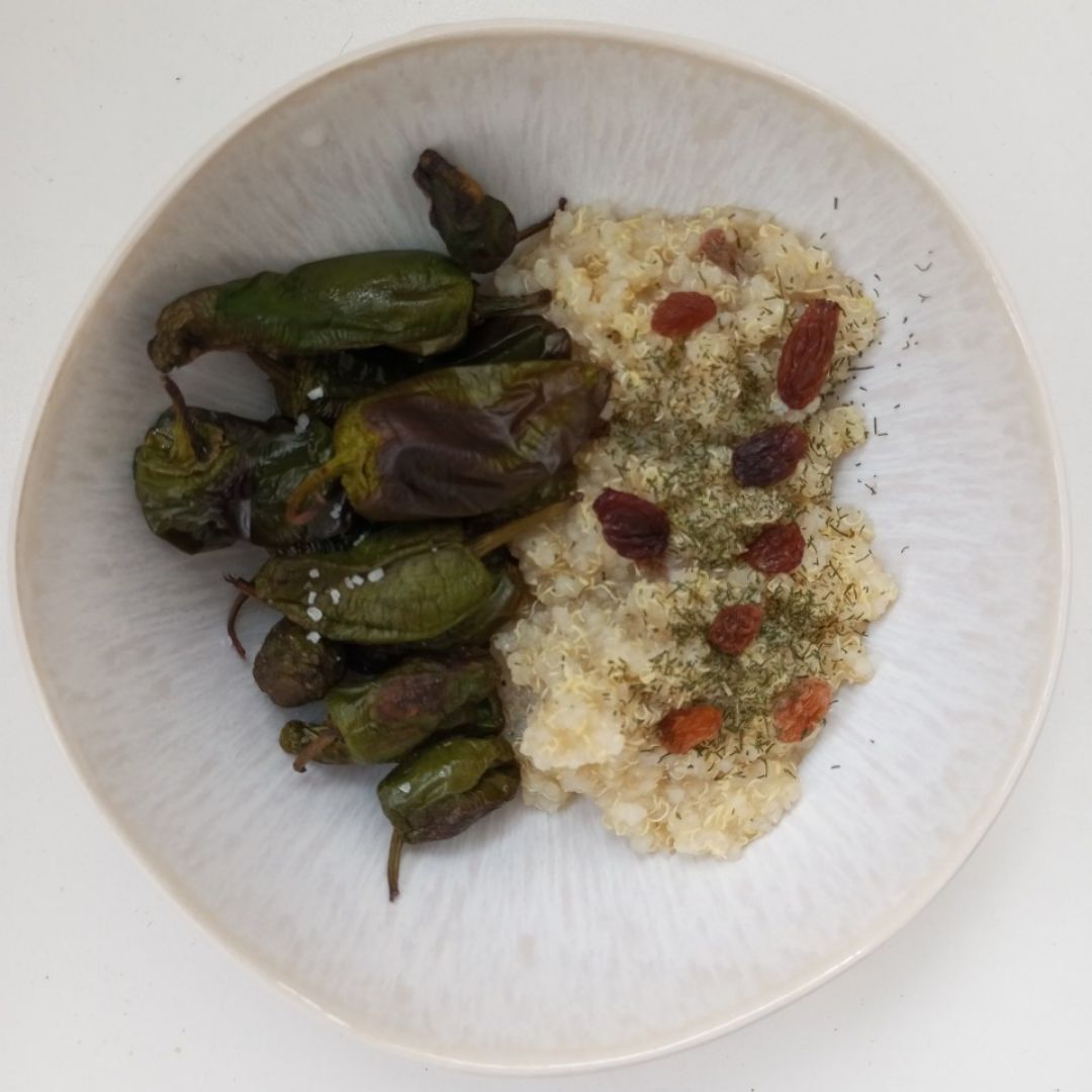 Pimiento de Padrón 🫑con quinoa al estilo oriental ⛩️ Paso 4 Pimiento de Padrón 🫑con quinoa al estilo oriental ⛩️ Paso 4