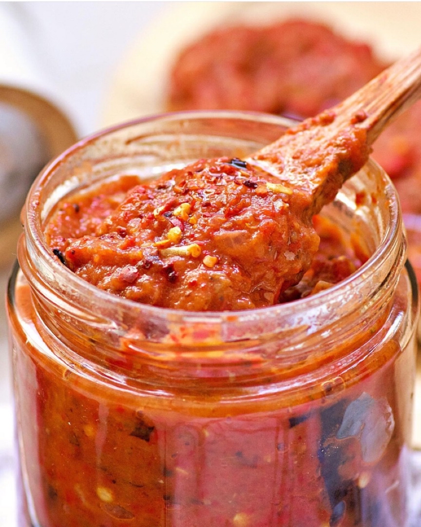 Zakuska pimiento berenjena cebolla al horno untar Zakuska pimiento berenjena cebolla al horno untar