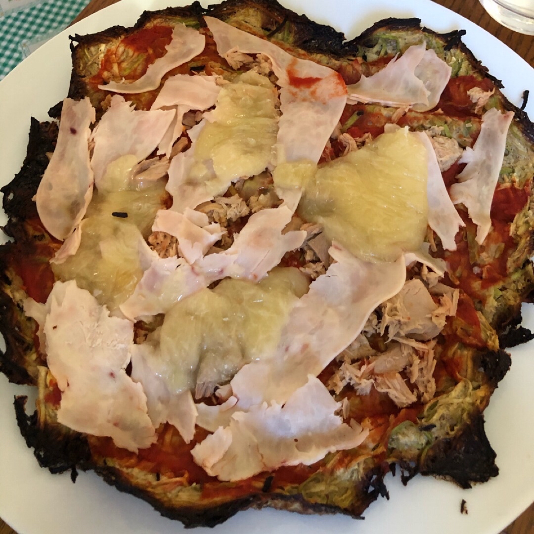Pizza con base de calabacín 
