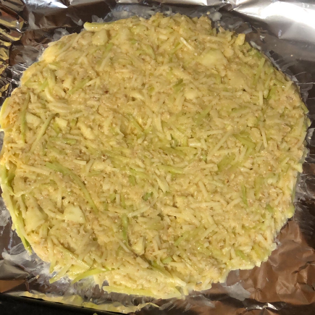 Pizza con base de calabacín  Paso 2
