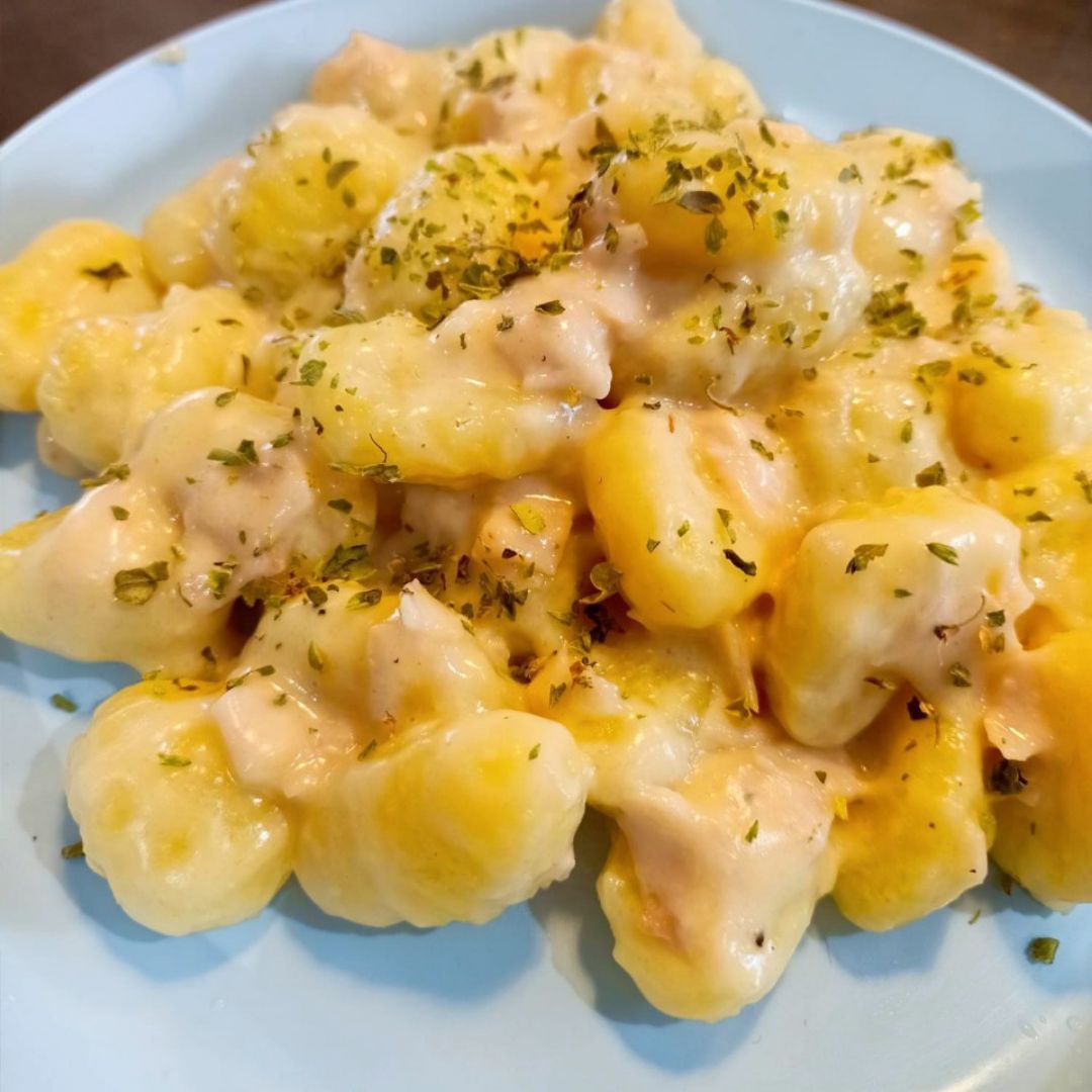 Gnoccis con falsa carbonara ⭐ Gnoccis con falsa carbonara ⭐