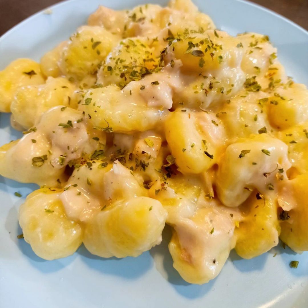 Gnoccis con falsa carbonara ⭐ Paso 6 Gnoccis con falsa carbonara ⭐ Paso 6