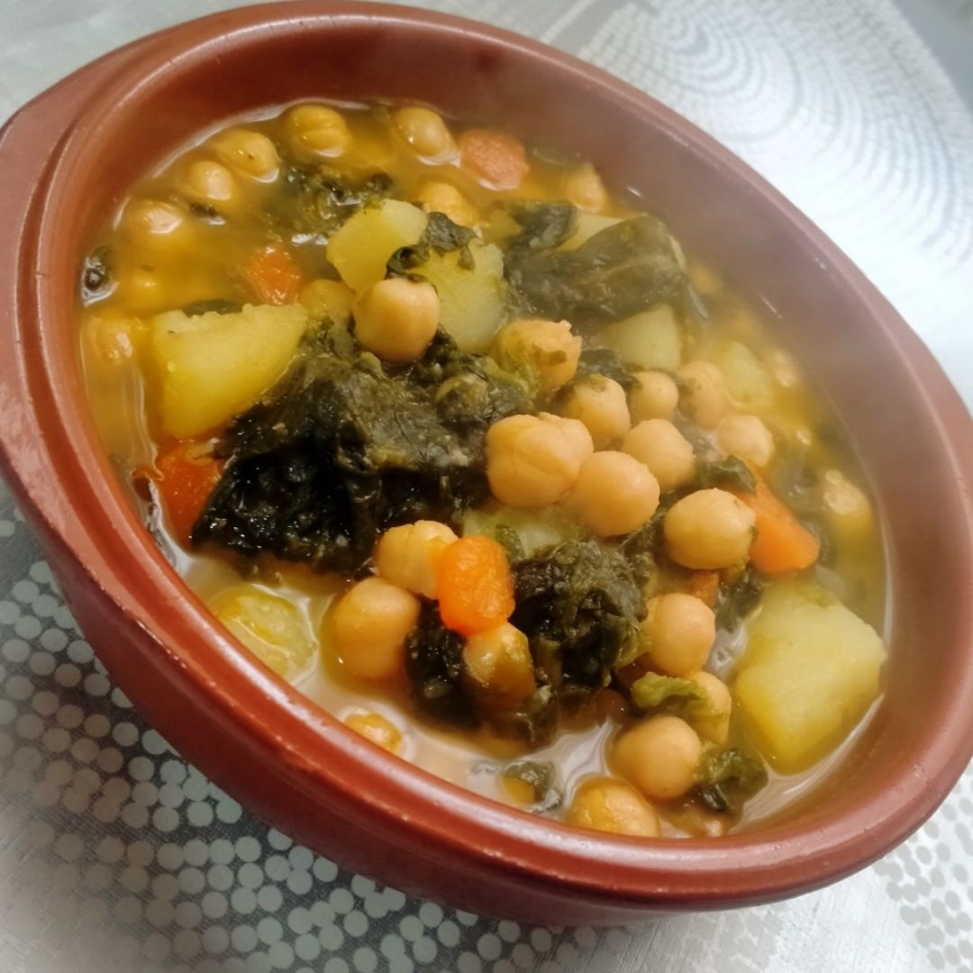 Garbanzos con espinacas 