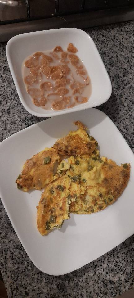 Scrambled eggs with cactus (mexican nopal) Scrambled eggs with cactus (mexican nopal)
