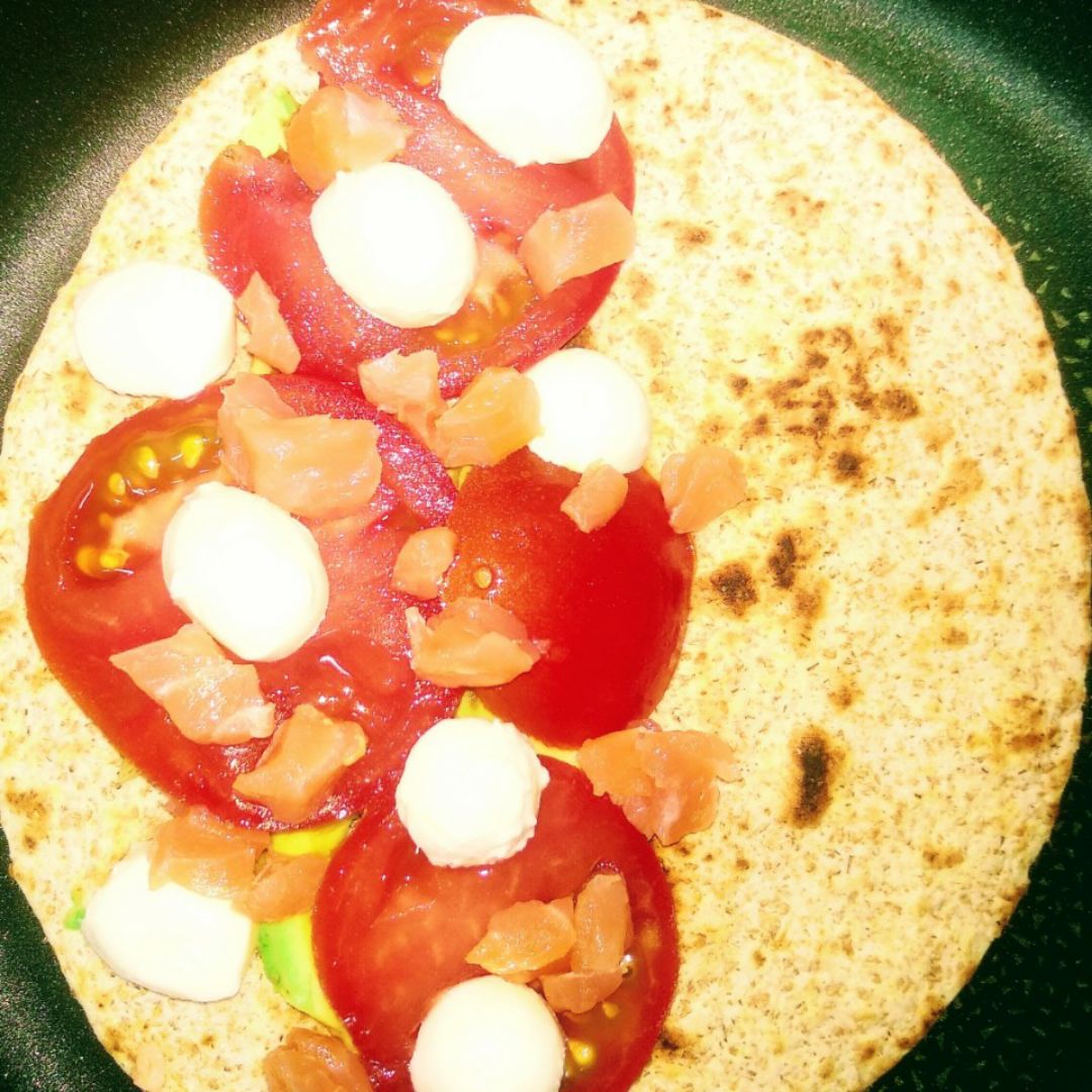 Tortita n°6: caprese con salmón Paso 0 Tortita n°6: caprese con salmón Paso 0