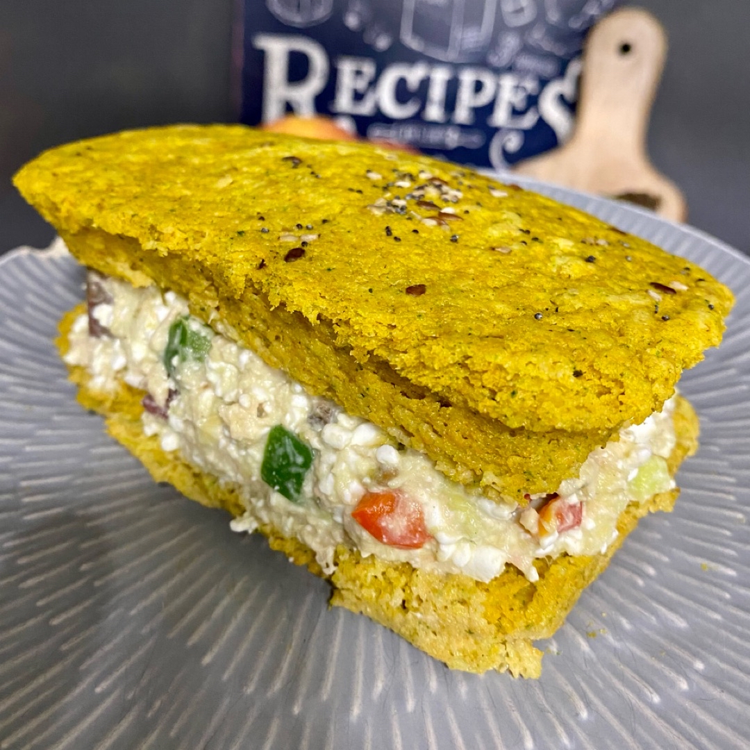 Sándwich de pan de verduras Sándwich de pan de verduras