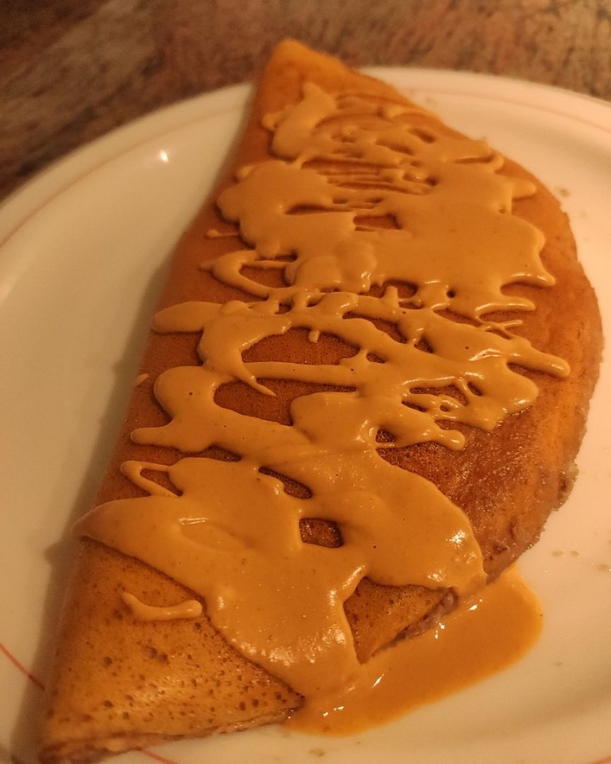 Tortilla plátano, queso y cacahuete 