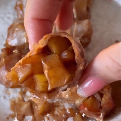 Receta saludable de Apple rolls
