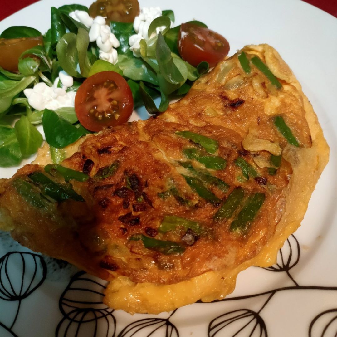 Tortilla de espárragos trigueros Tortilla de espárragos trigueros