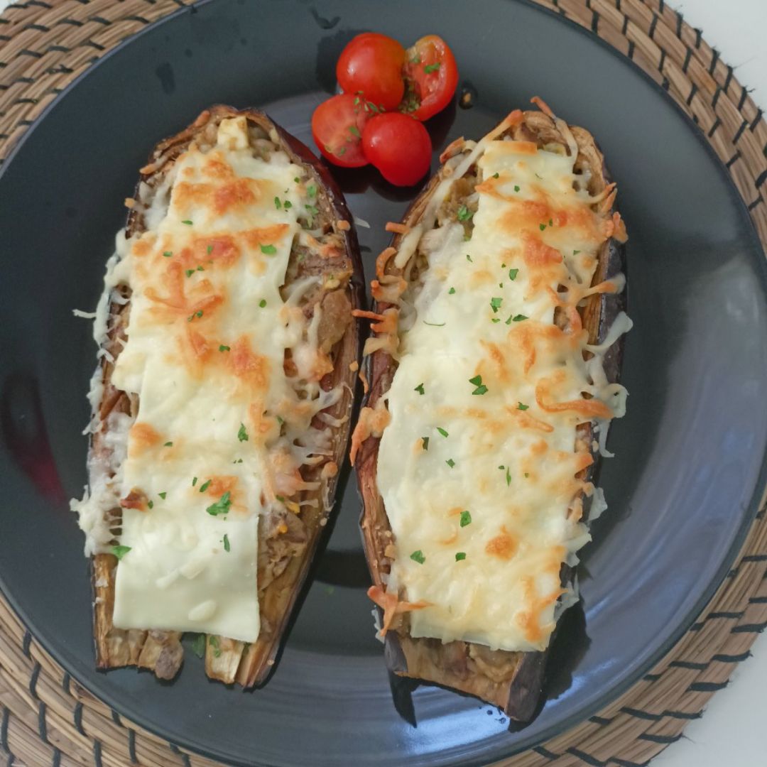 Barcos de berenjenas rellenas de verduras! Barcos de berenjenas rellenas de verduras!