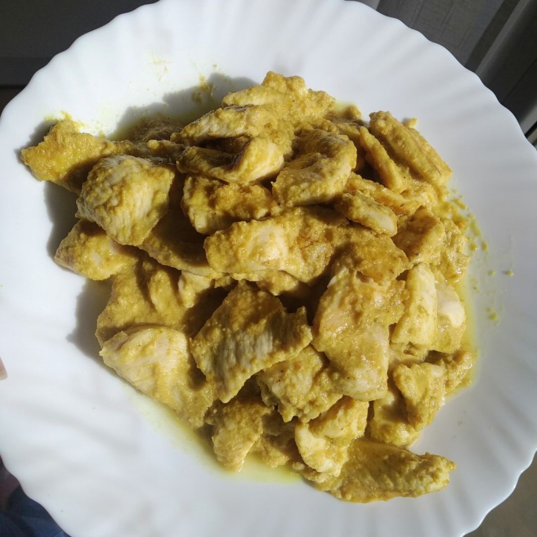 Pollo coco, curry y cacahuete Pollo coco, curry y cacahuete