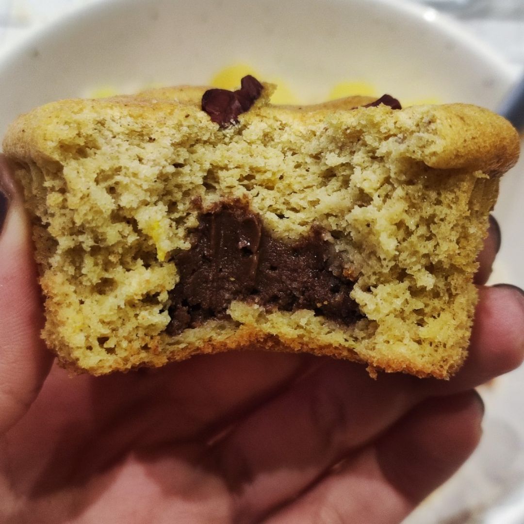 Muffins de naranja y nata rellenos de crema de cacao RF 🍊🍫 Paso 5 Muffins de naranja y nata rellenos de crema de cacao RF 🍊🍫 Paso 5