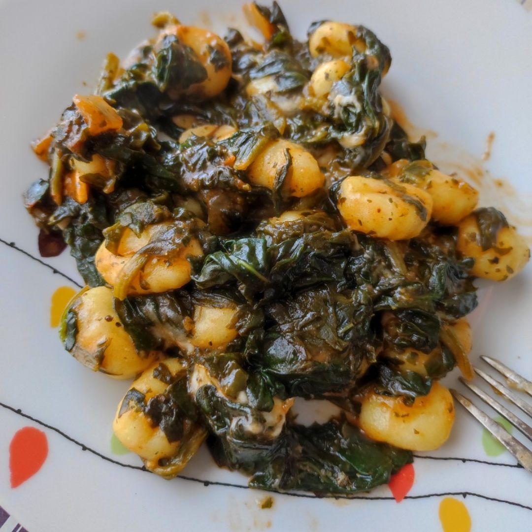 Ñoquis con espinacas Ñoquis con espinacas
