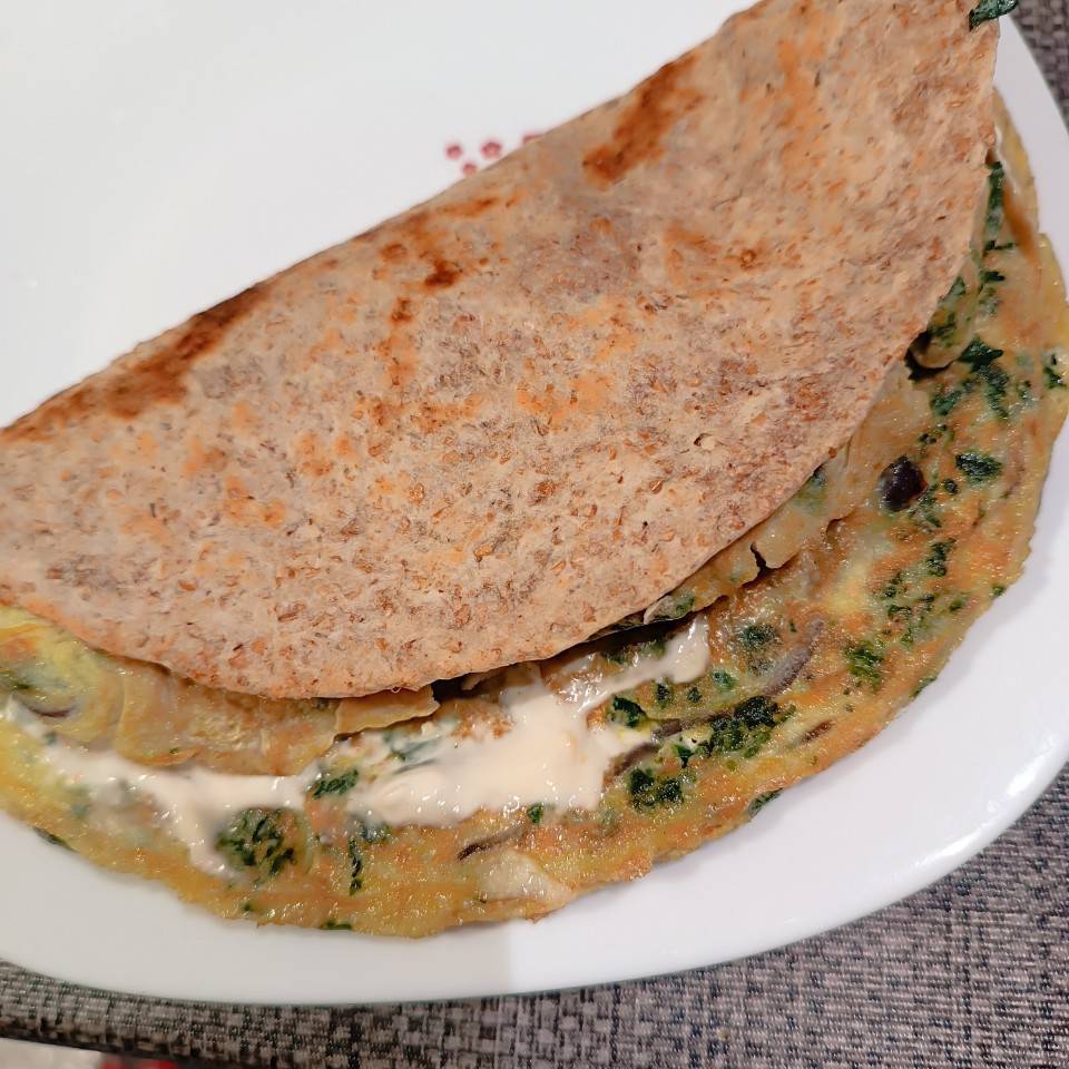 Fajita de tortilla de espinacas Fajita de tortilla de espinacas
