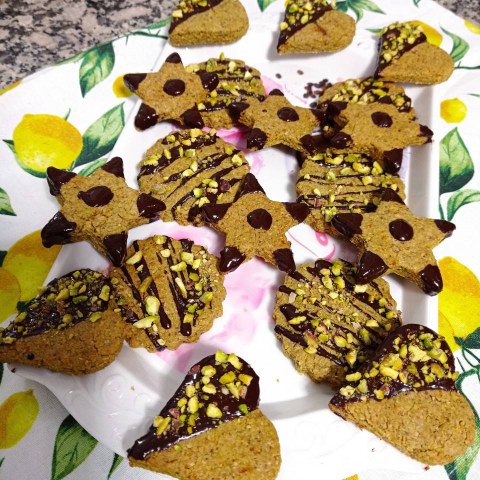 Galletas de pistachos 💚 y chocolate 🍫