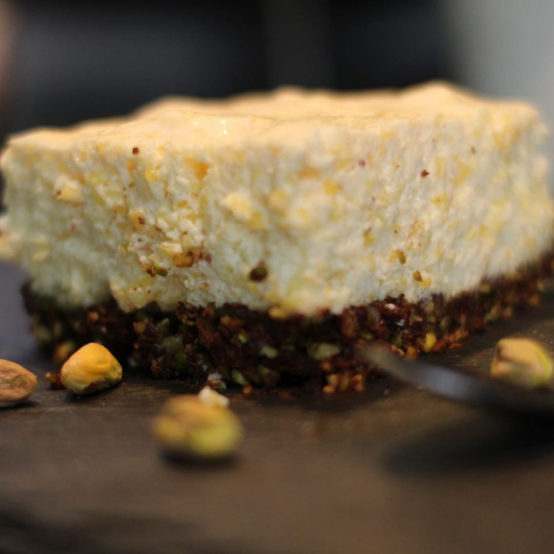 Cheesecake protéica de mango 
