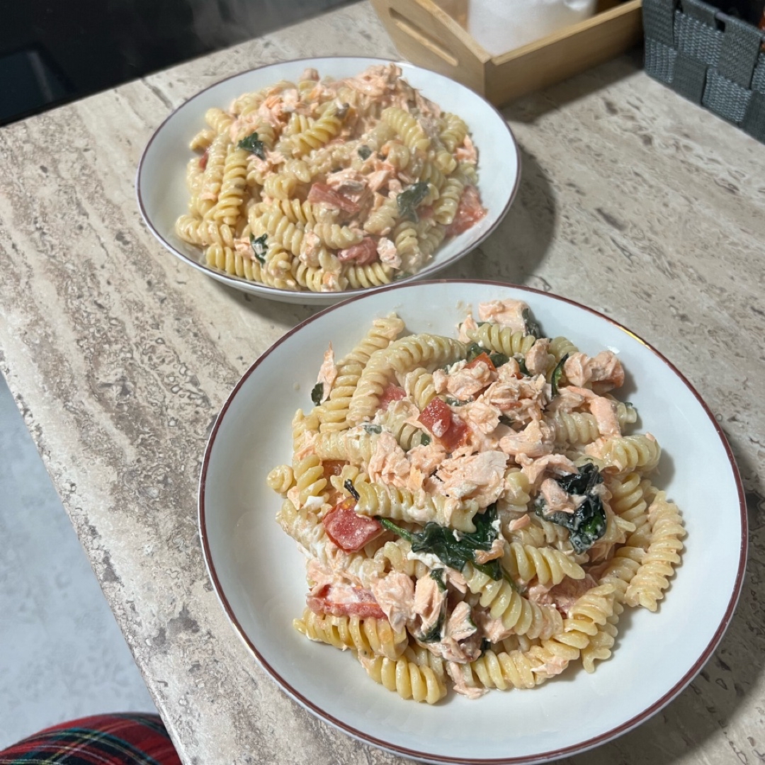 Pasta con salmón al horno Paso 7 Pasta con salmón al horno Paso 7