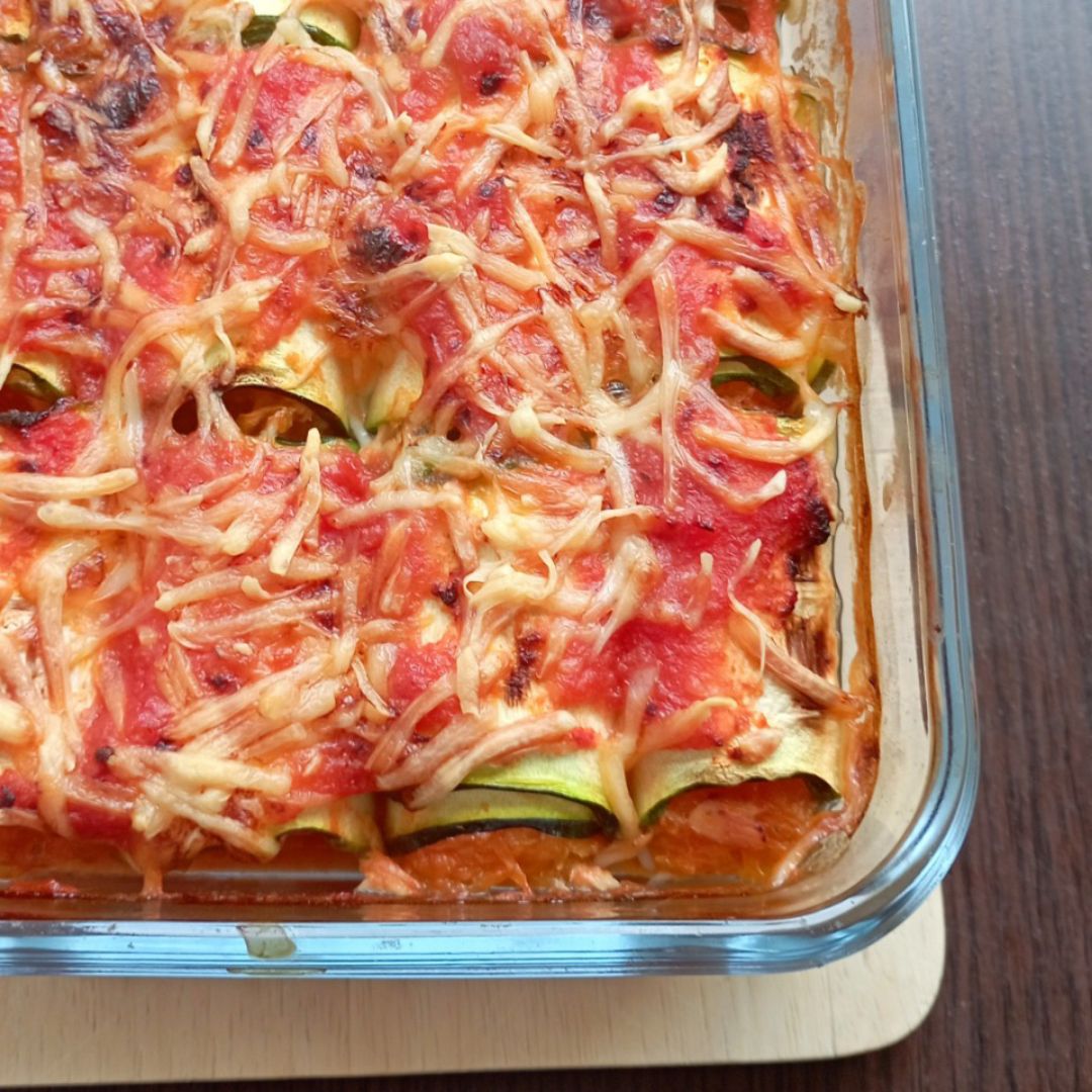 Canelones de calabacín rellenos de calabaza. Canelones de calabacín rellenos de calabaza.