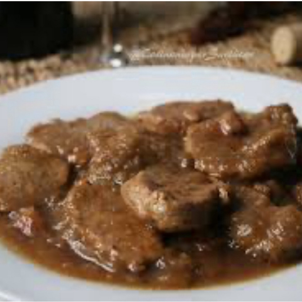 Solomillo con moscatel y pasas