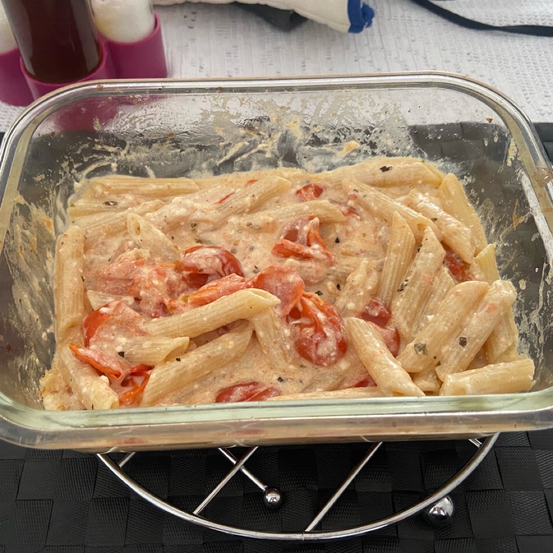 Pasta con queso feta 🍝