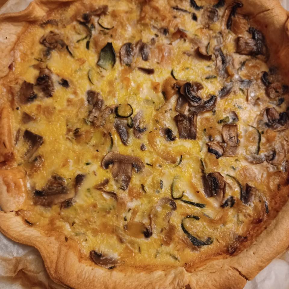 Quiche de verduras y pavo