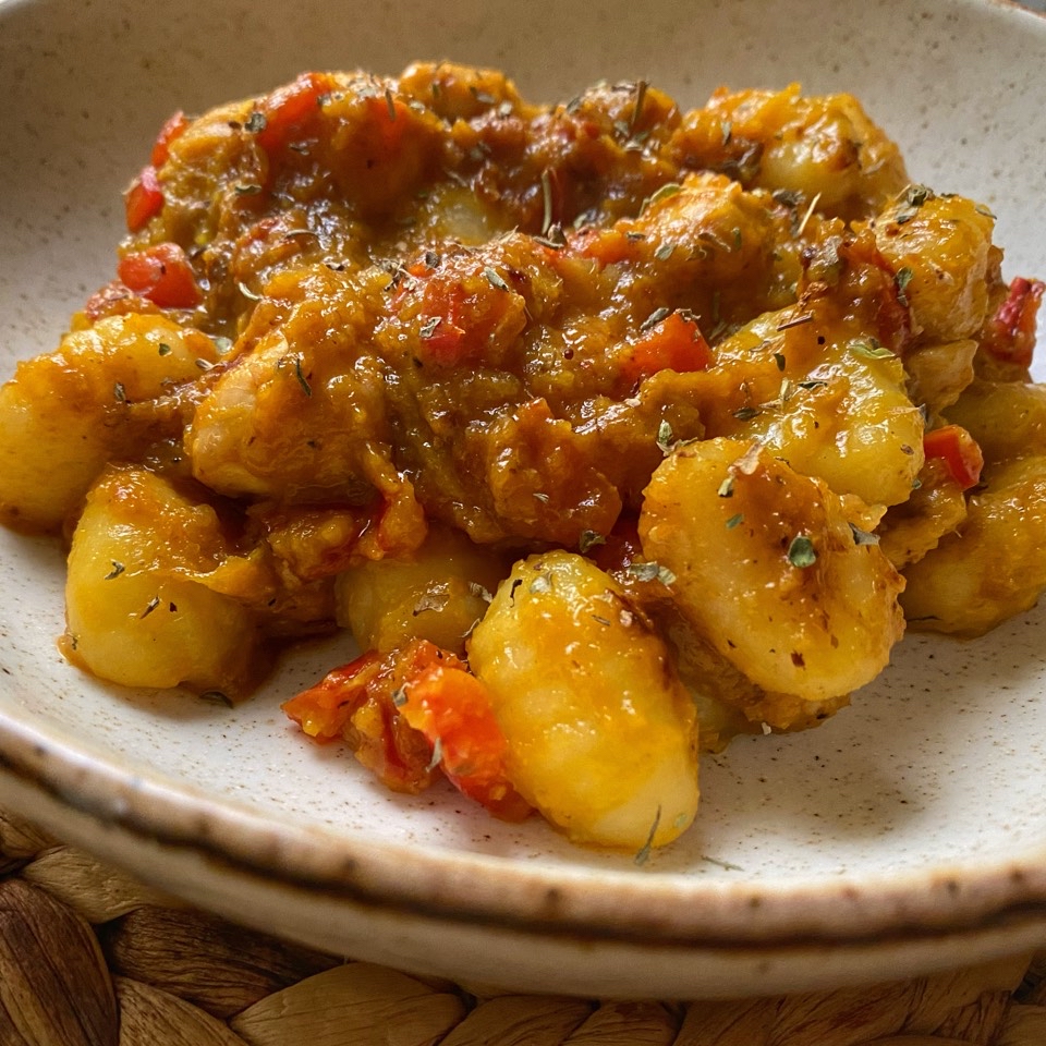 Ñoquis con salsa de mango 🥭 