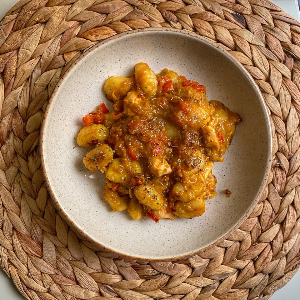 Ñoquis con salsa de mango 🥭 