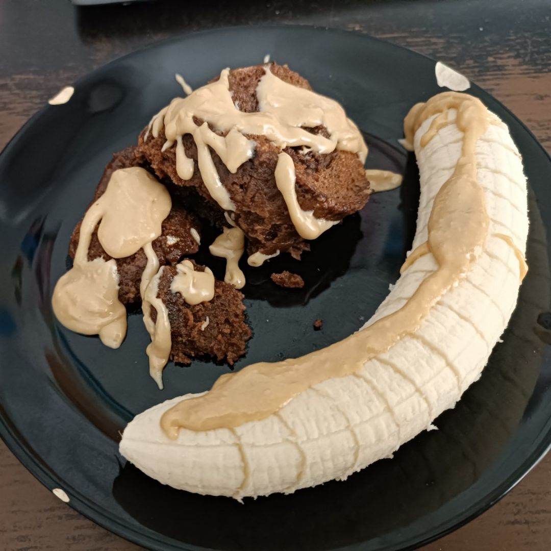 Brownie al microondas Brownie al microondas