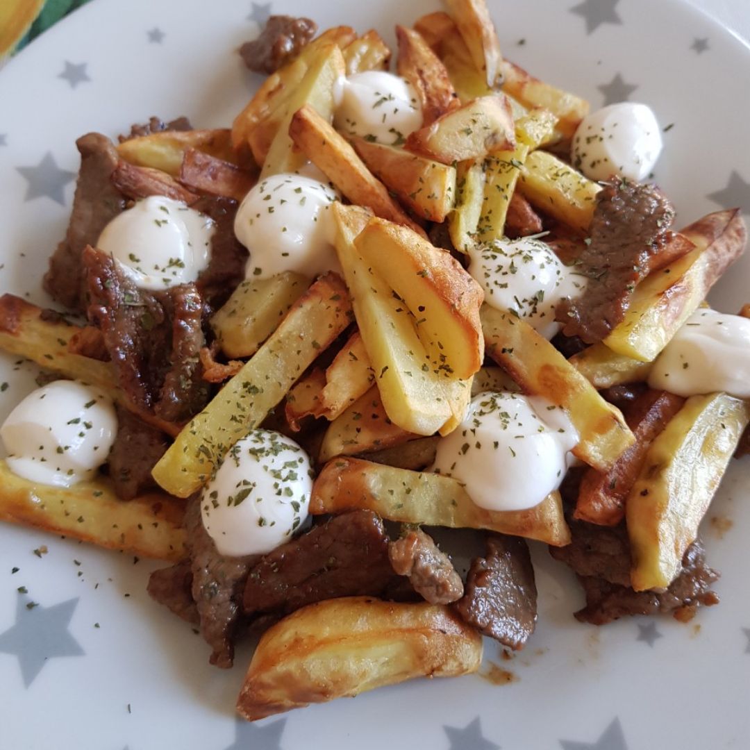 Ternera con patata y mozzarella Ternera con patata y mozzarella