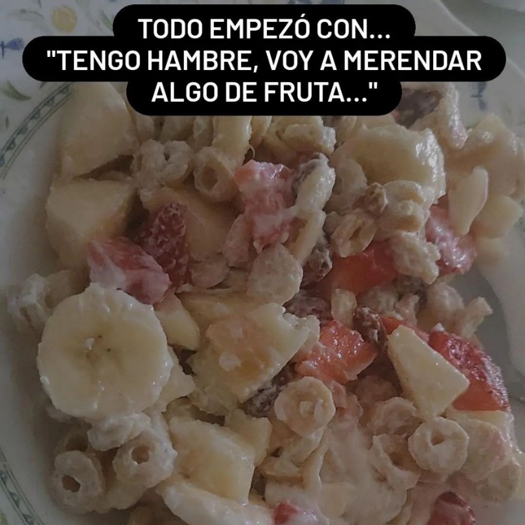 Fruta con yogurt