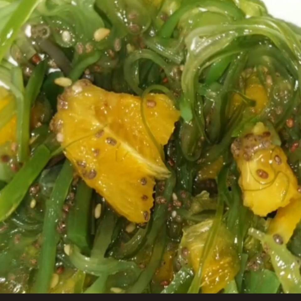 Ensalada de wakame con naranja Ensalada de wakame con naranja