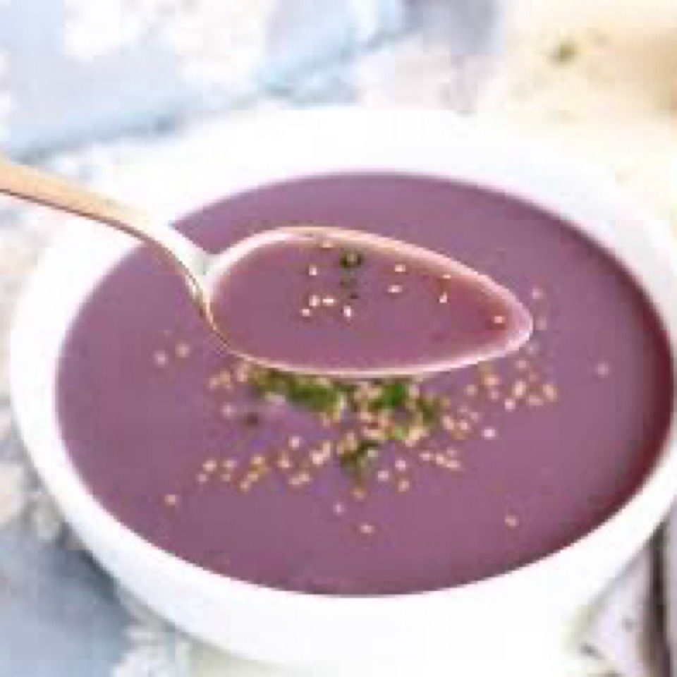 Puré de lombarda y calabacín Puré de lombarda y calabacín