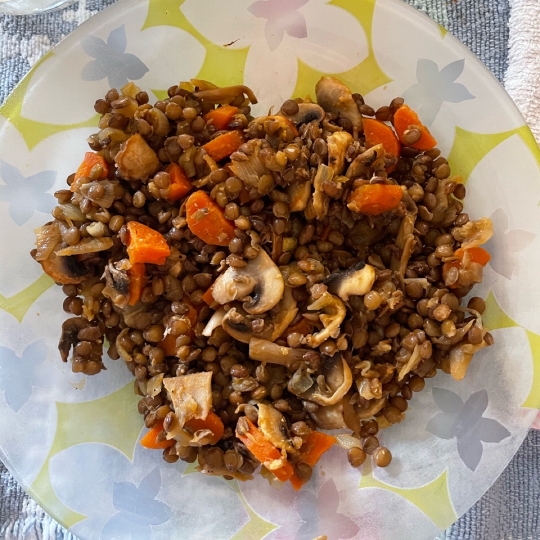 Lentejas con Verduras Salteadas