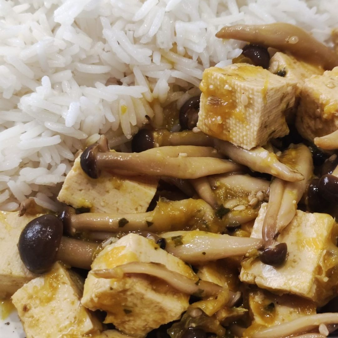 Tofu a la naranja 🍊 Paso 8 Tofu a la naranja 🍊 Paso 8