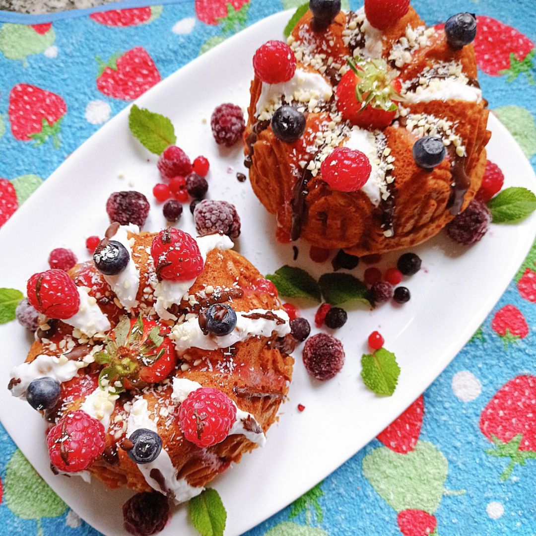 Minibundtcakes de ricotta y frutos rojos 🫐🍓 Paso 1