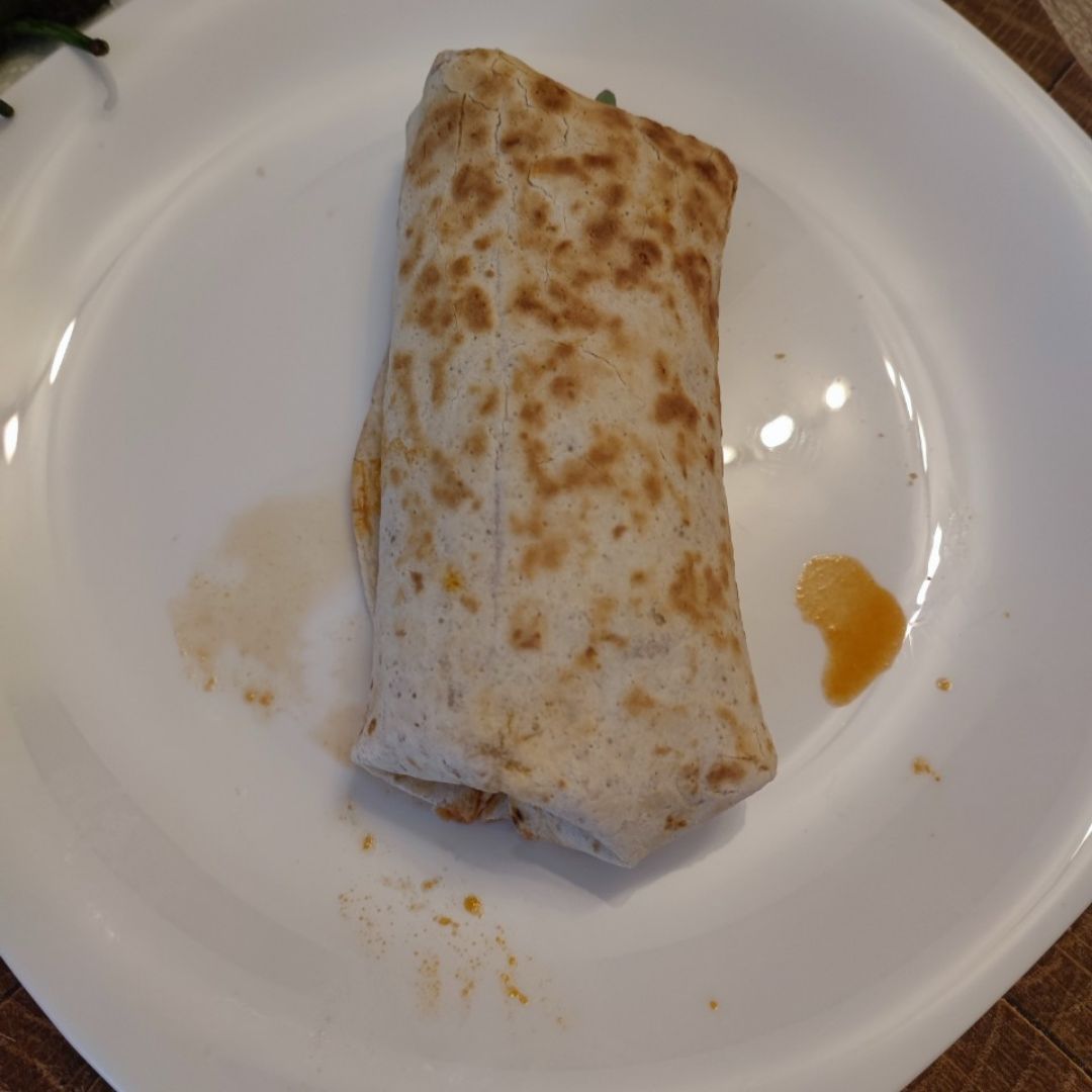 Wrap de pollo desmenuzado Paso 4 Wrap de pollo desmenuzado Paso 4