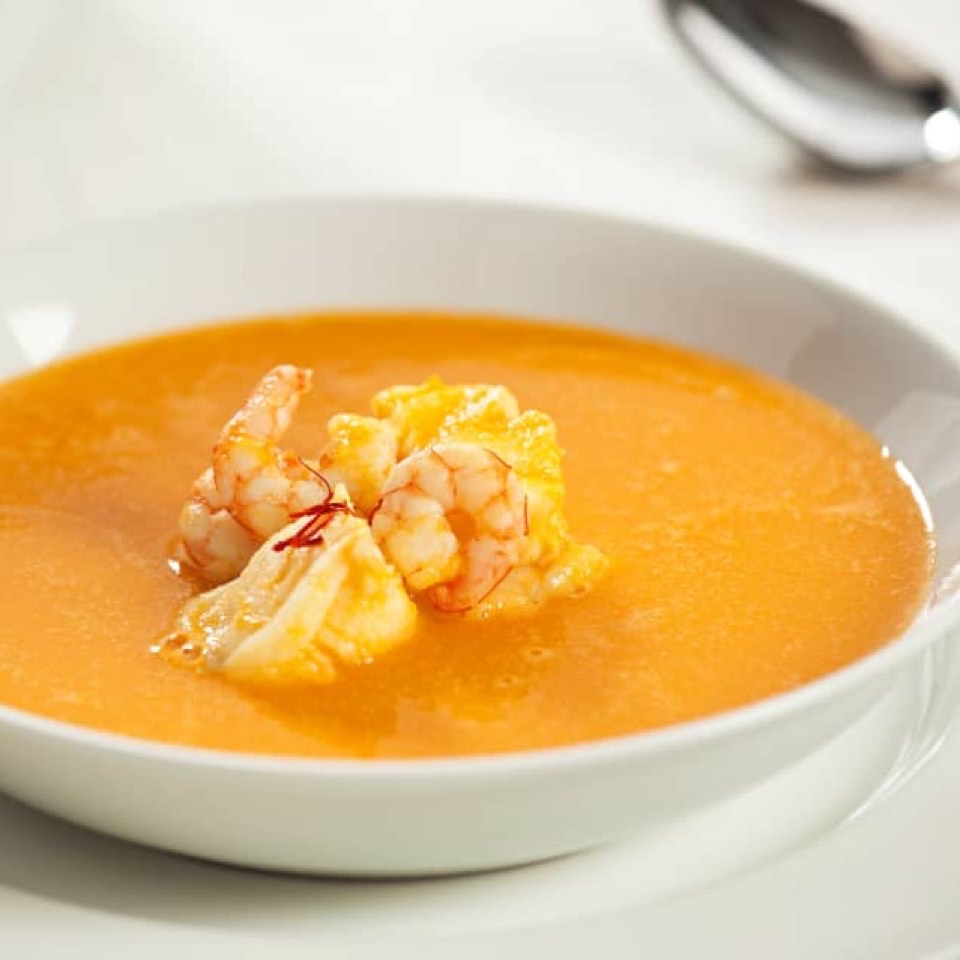 Crema langostinos y merluza Crema langostinos y merluza