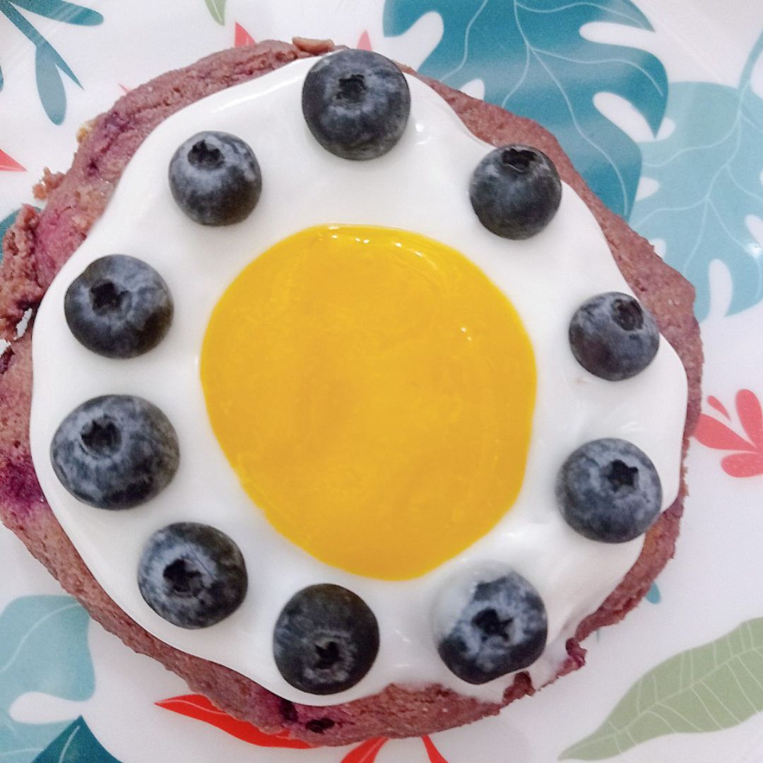 Tortitas 🥞 de mango 🥭 y moras 💜 veganas 💚 Paso 3 Tortitas 🥞 de mango 🥭 y moras 💜 veganas 💚 Paso 3