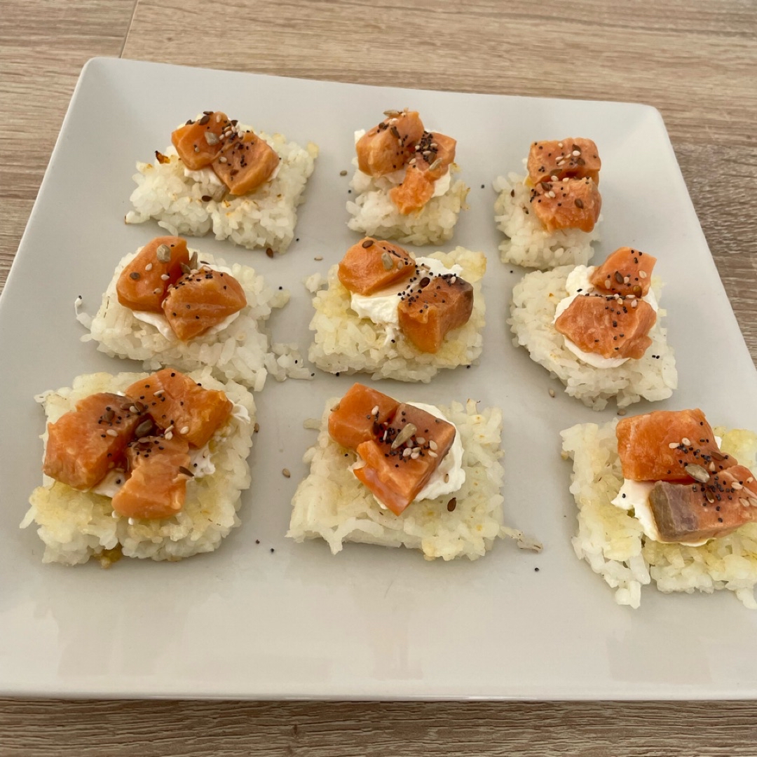 Bocaditos de arroz y salmón 🍣 Bocaditos de arroz y salmón 🍣